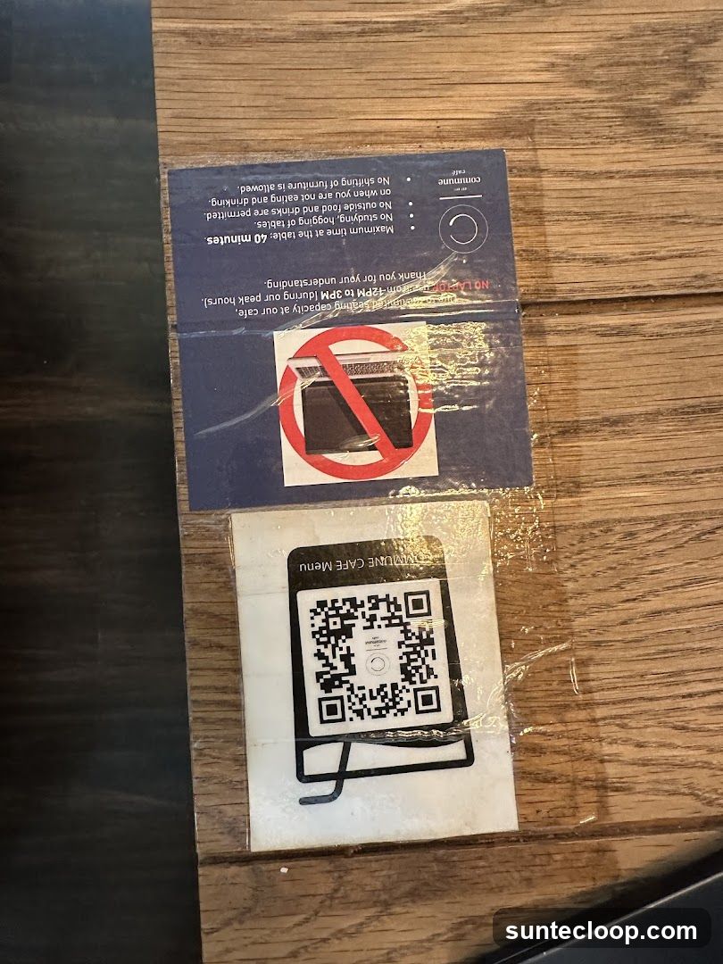 Cafe Rules and QR Code Menu