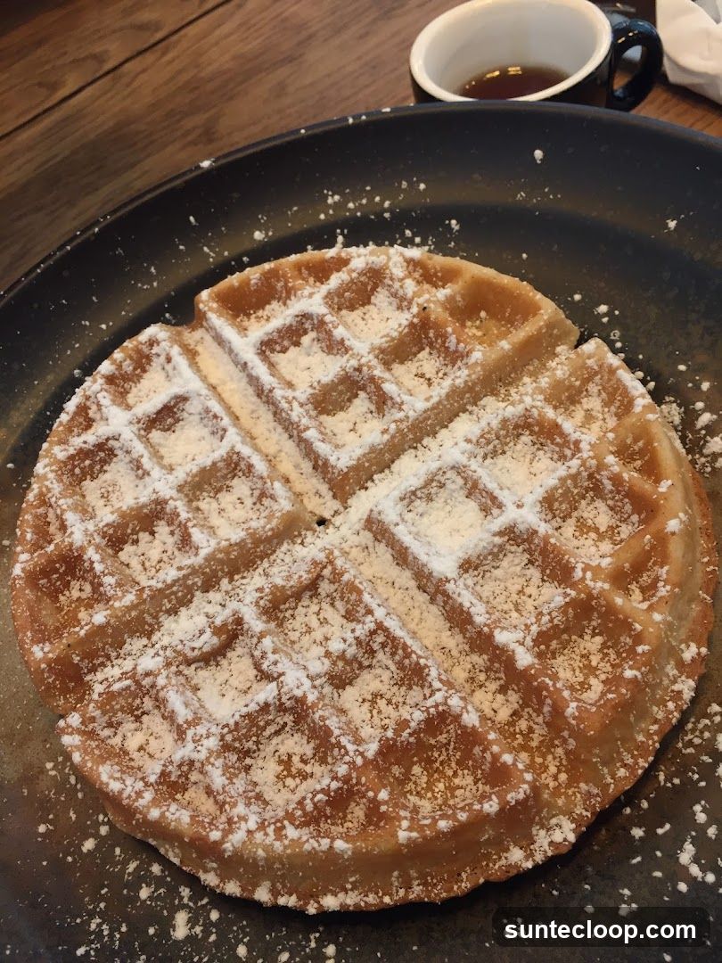 Waffle with Powdered Sugar