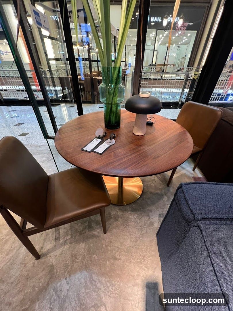 Modern Dining Set with Lamp
