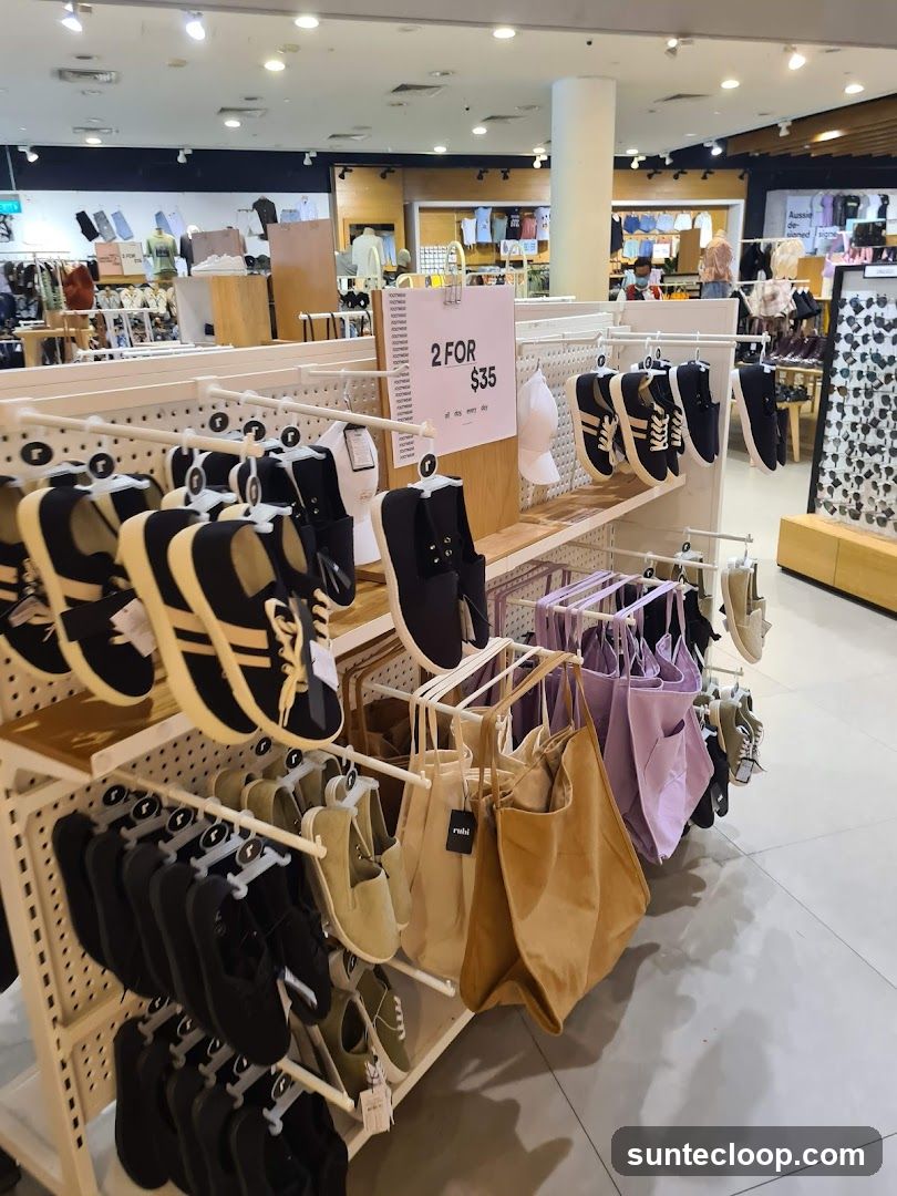 Footwear and Bags Display