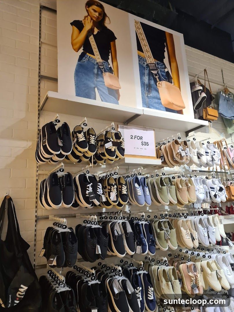 Shoe Display with Promotional Sign