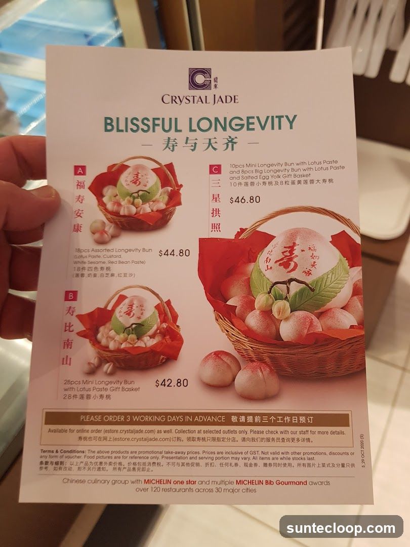Crystal Jade Blissful Longevity Menu