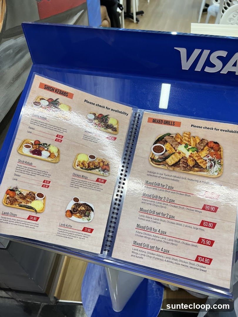 Shish Kebabs and Mixed Grills Menu