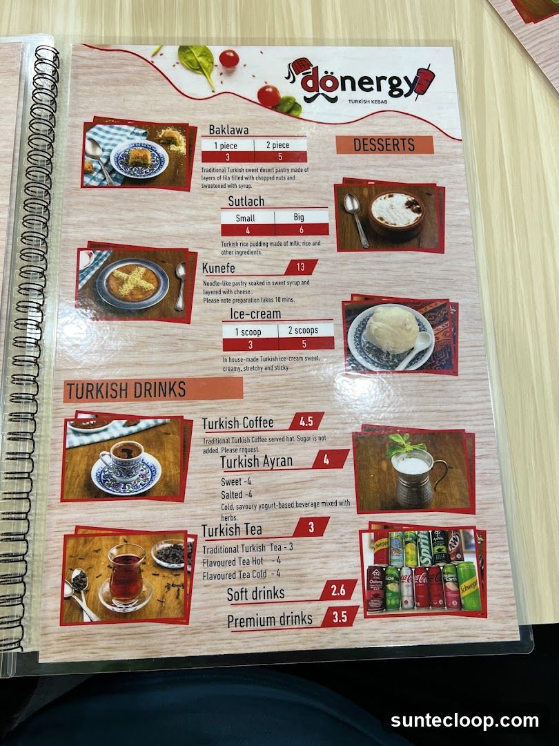 Donergy Turkish Kebab Menu