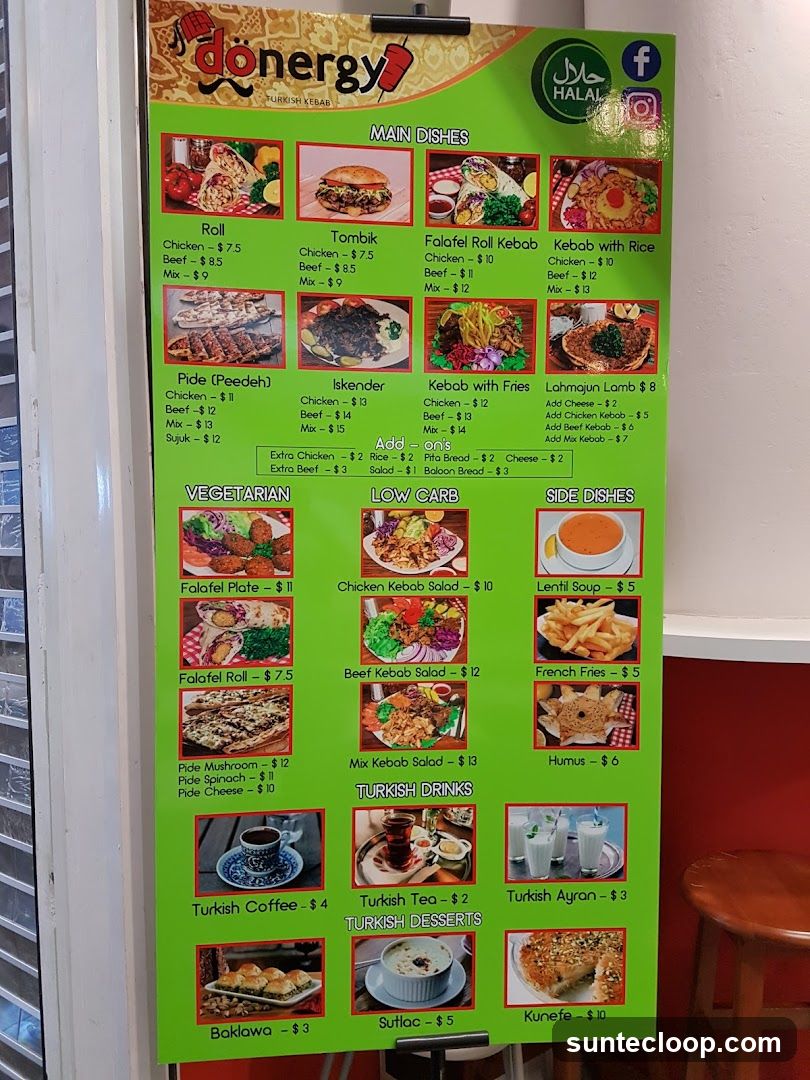 Dönergy Turkish Kebab Menu