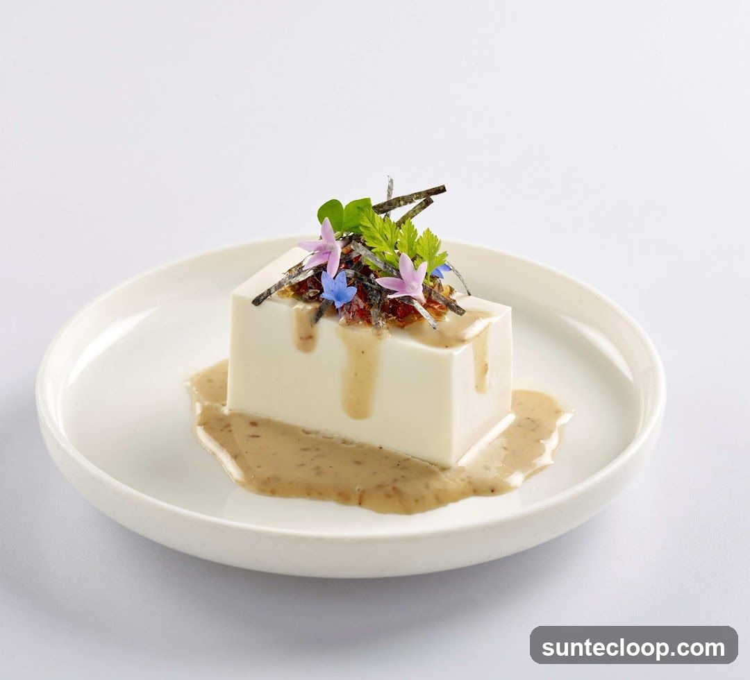 Tofu with Sauce and Garnish