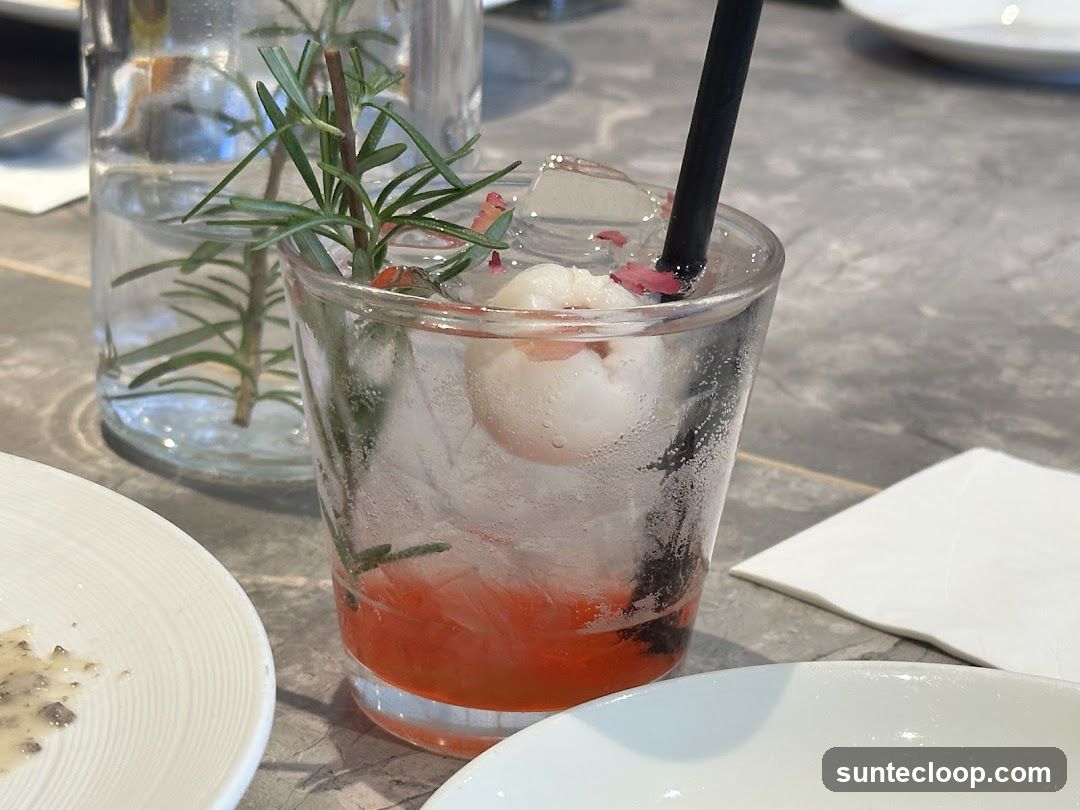 Lychee and Rosemary Drink