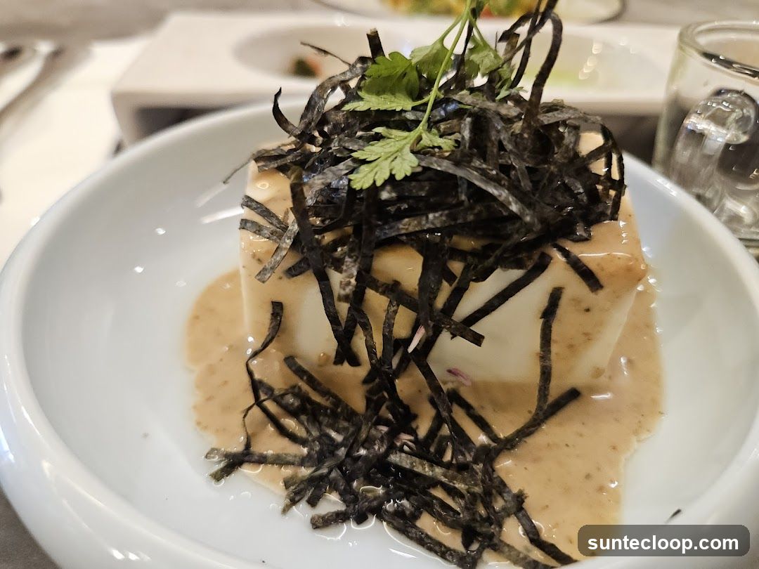 Tofu with Seaweed and Sauce