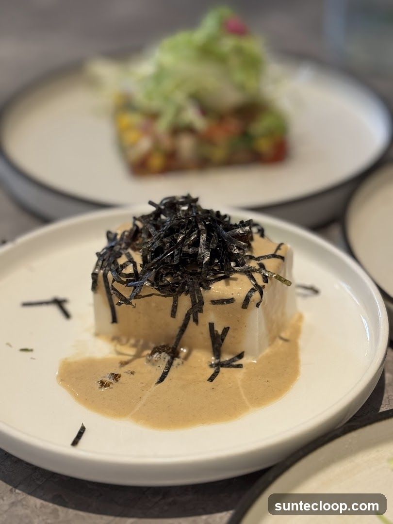 Tofu with Sesame Dressing and Seaweed