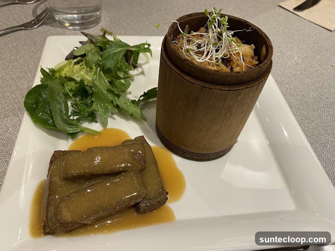 Savory Dish with Rice and Salad