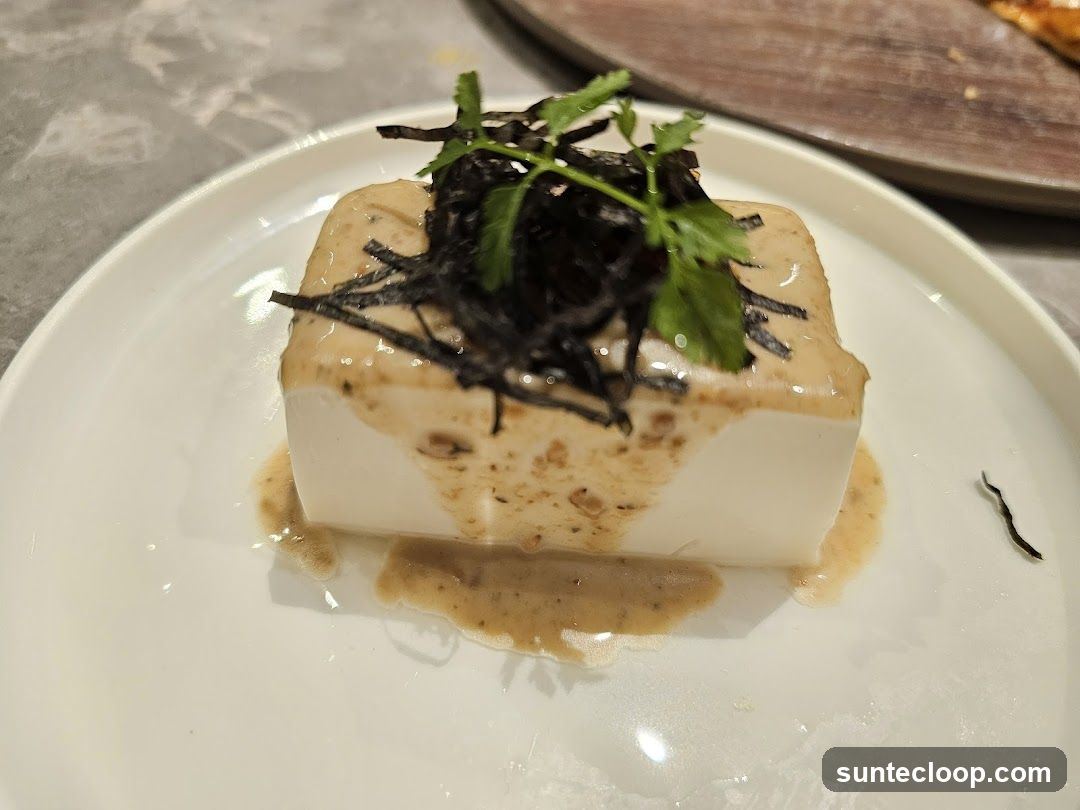 Tofu with Sauce and Garnish