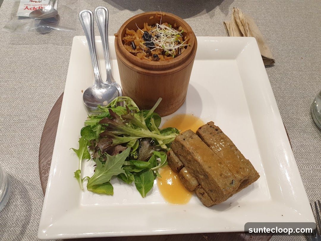 Meal with Rice and Salad