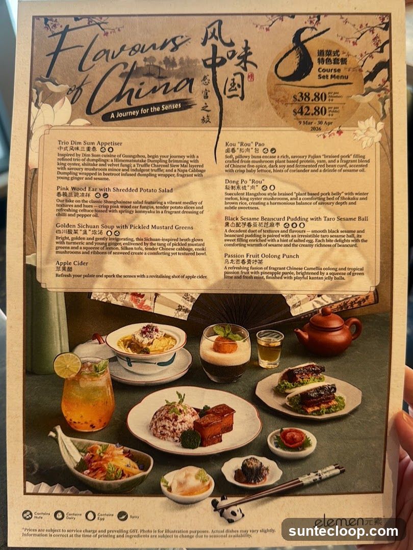 Flavours of China Course Set Menu