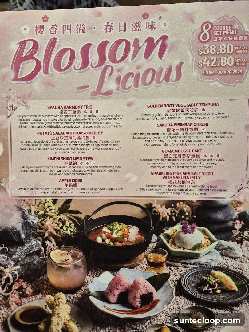 Blossom-Licious 8 Course Set Menu