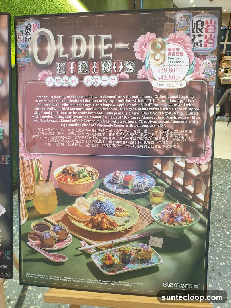 Oldie-licious Thematic Menu