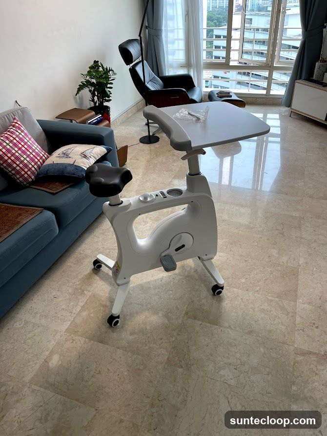 Stationary Exercise Bike with Desk
