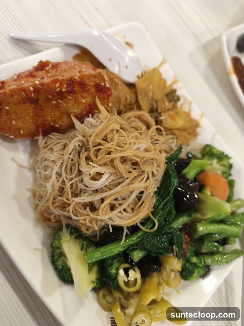 Plate of Noodles and Vegetables