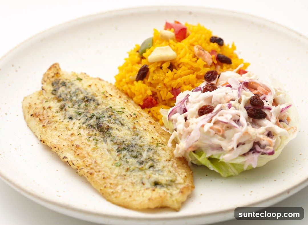 Fish with Rice and Coleslaw