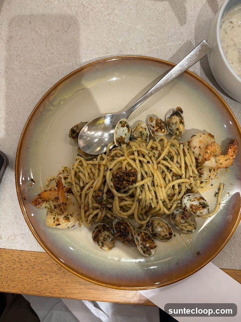 Spaghetti with Clams and Shrimp