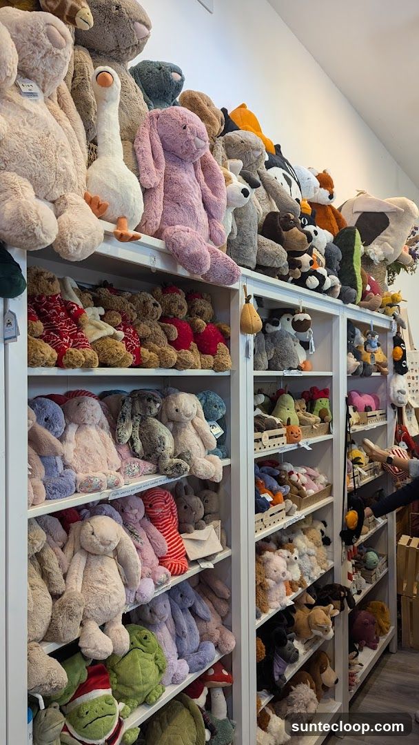 Stuffed Animals on Shelves