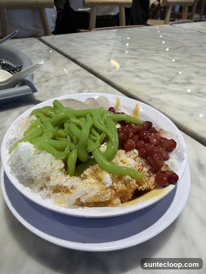Dessert with Shaved Ice and Toppings