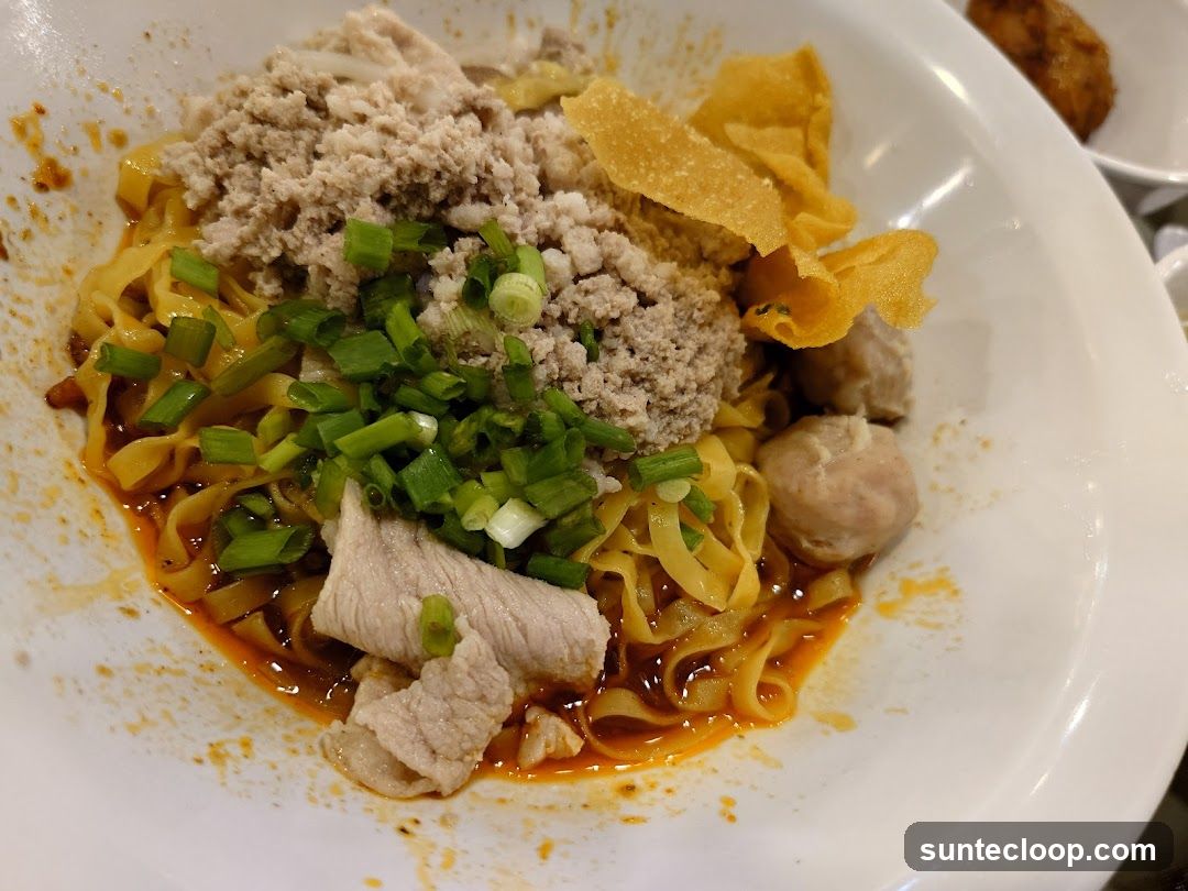 Noodle Bowl with Pork and Meatballs