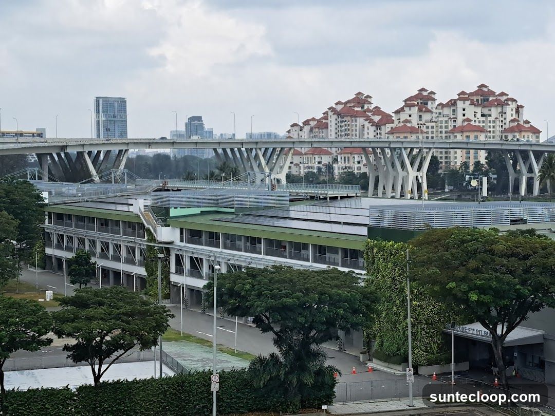 Industrial Building with Bridge and Residential Complex