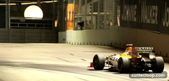 Formula 1 Race Car on Track