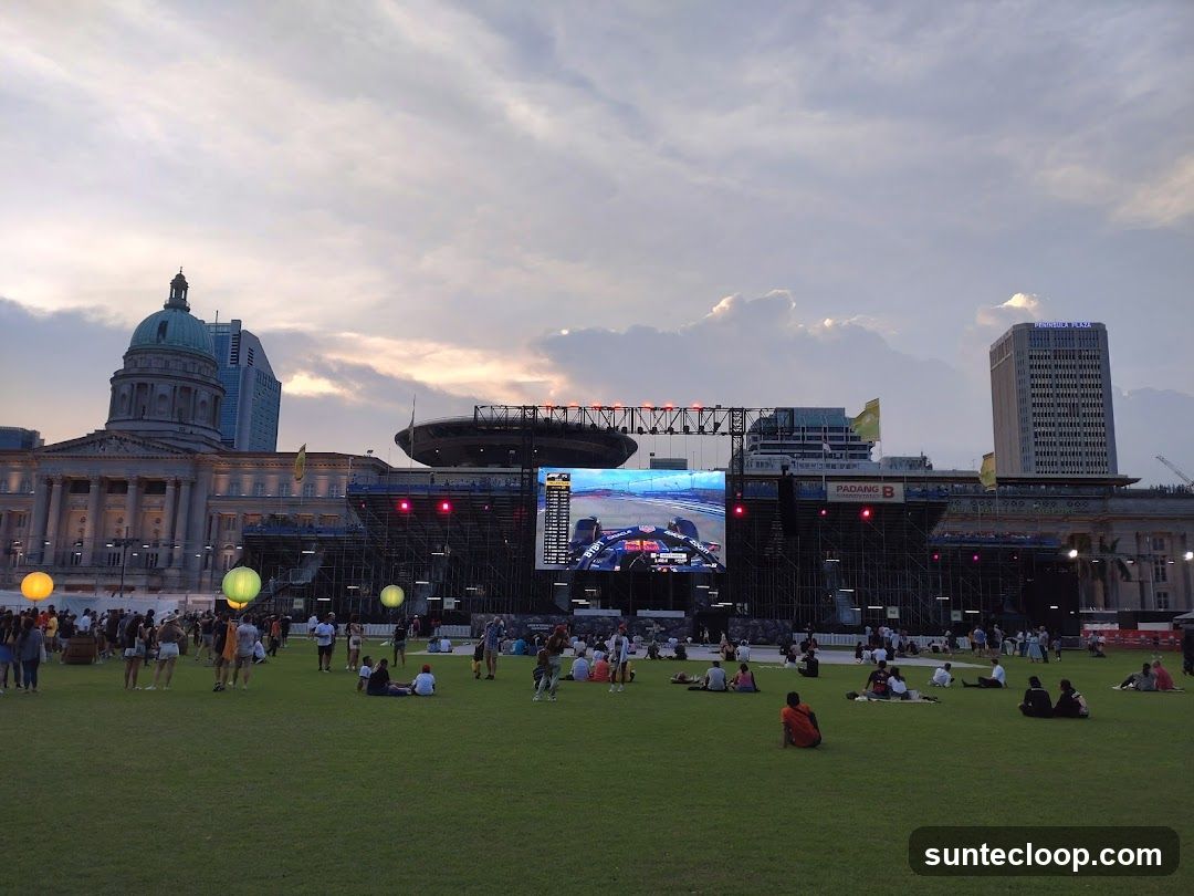 Outdoor Concert Stage with Large Screen
