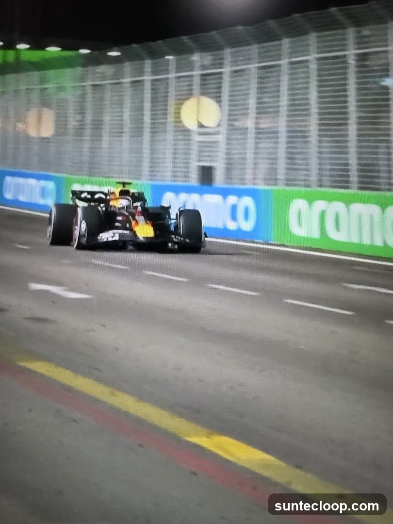 Formula 1 Race Car on Track