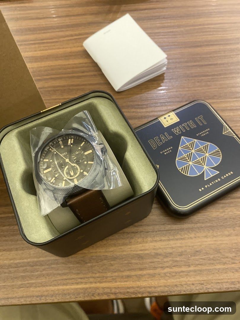 Watch and Playing Cards