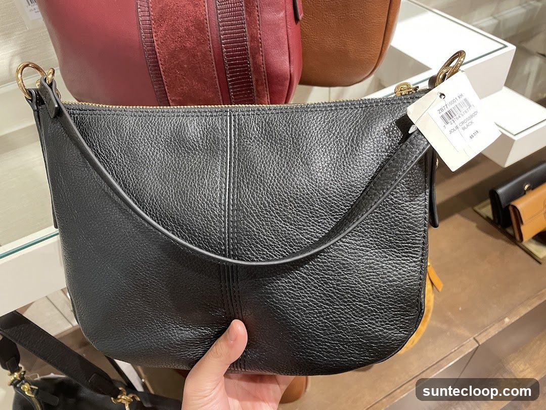 Black Leather Crossbody Bag