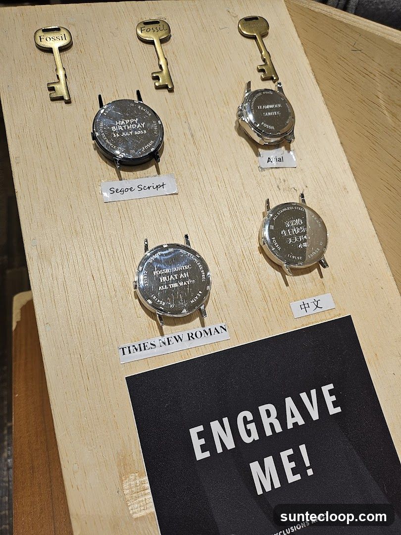 Fossil Engraving Display
