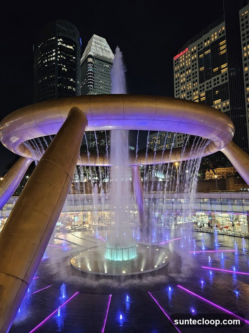 Fountain at night
