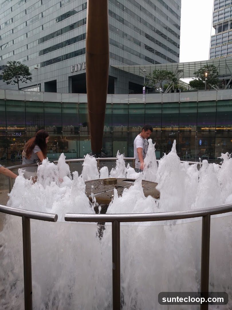 Fountain in front of a building