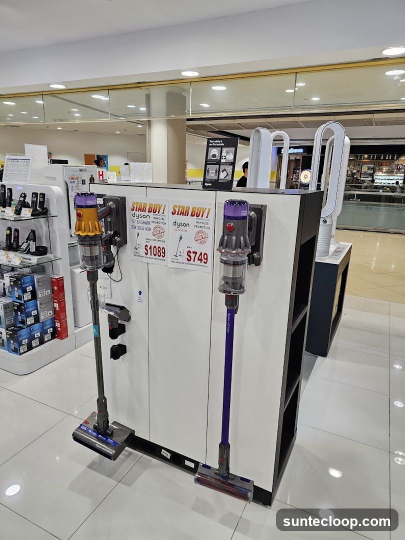 Dyson Vacuum Cleaners Display
