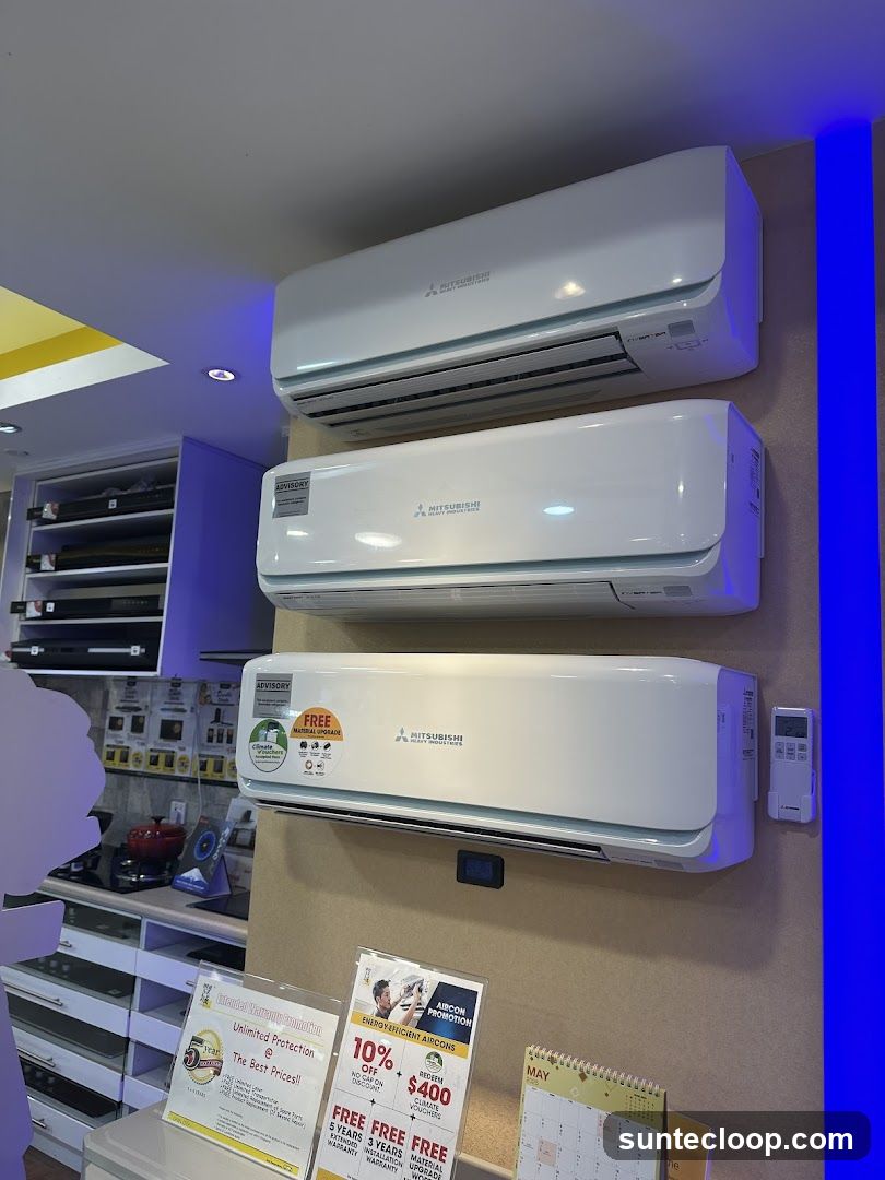 Air Conditioners on Display