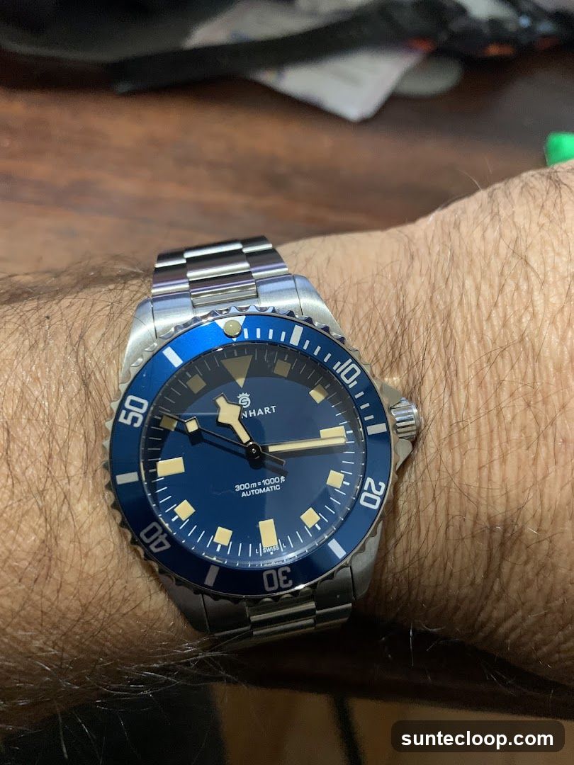 Watch on wrist