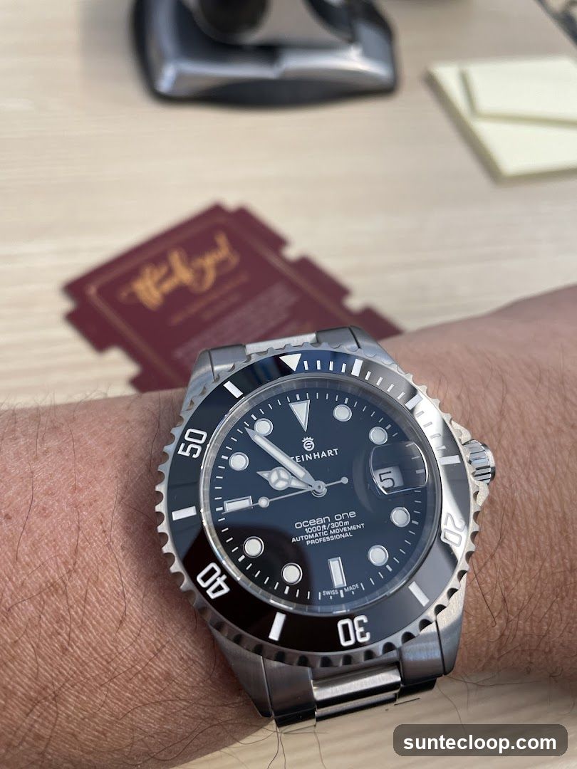 Watch on wrist