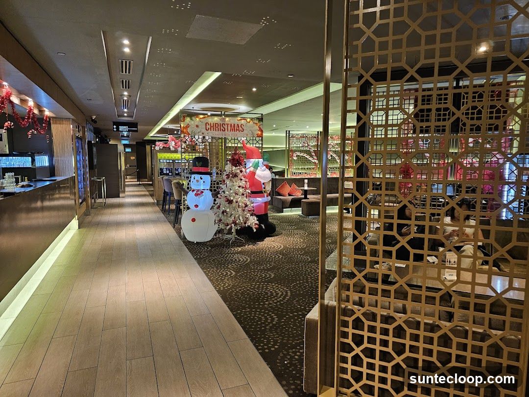 Christmas Decorations in a Lounge Area