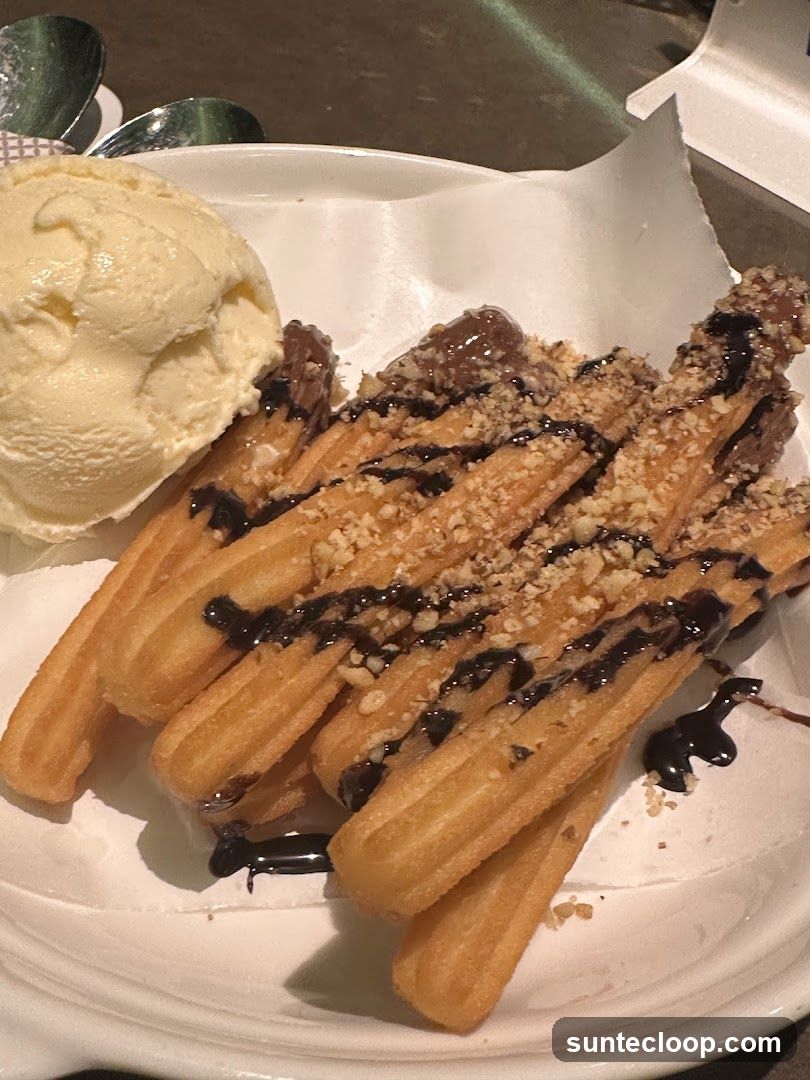 Churros with Ice Cream