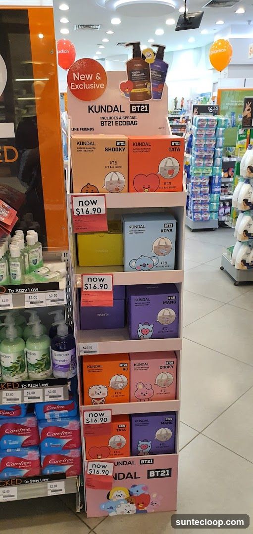 KUNDAL BT21 Hair Treatment Display