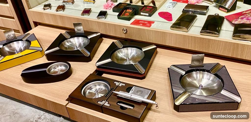 Luxury Ashtrays and Lighters Display