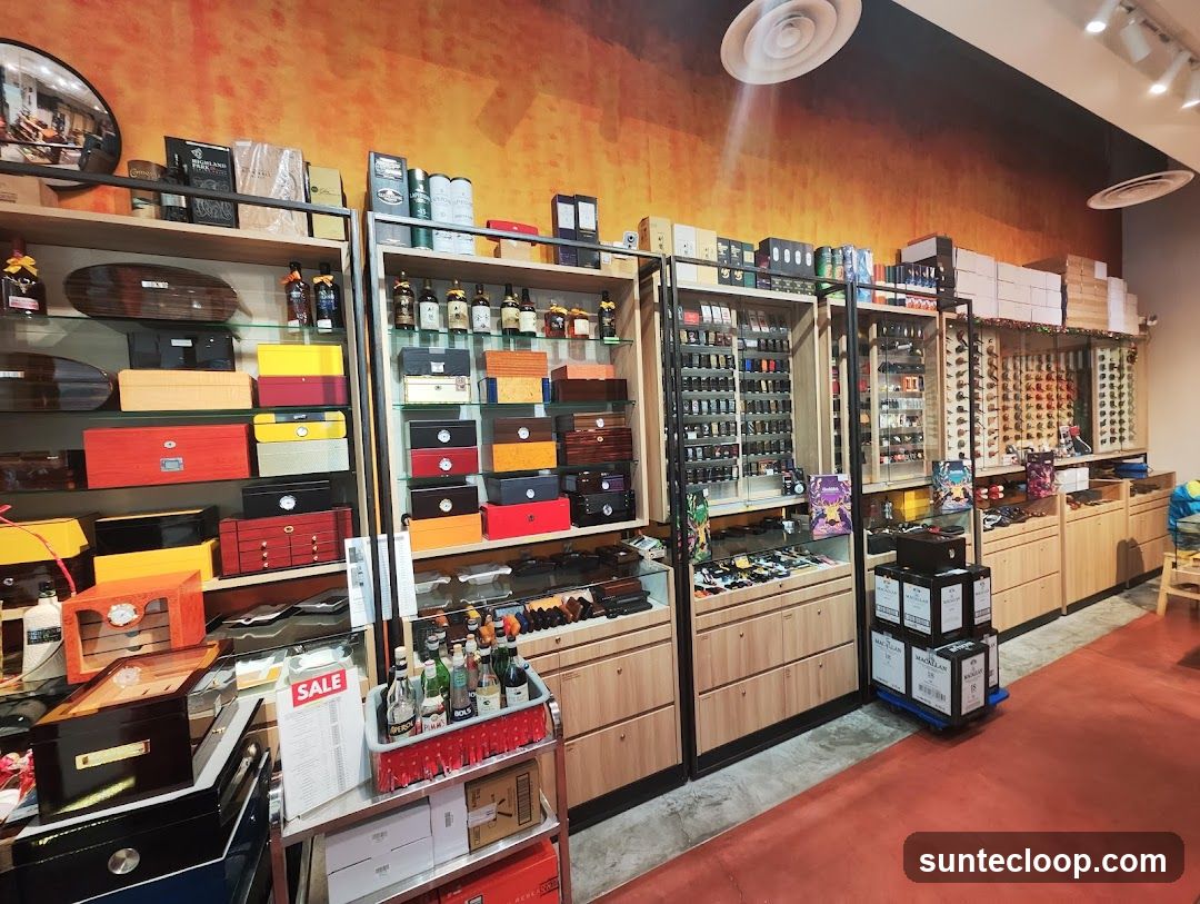 Cigar Humidors and Accessories Display