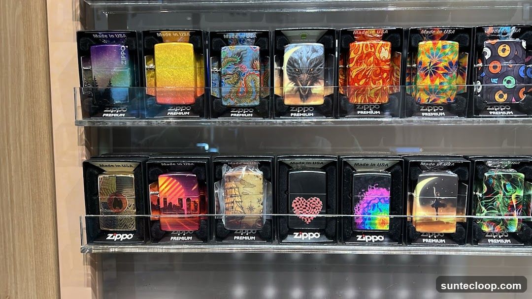 Zippo Lighters Display