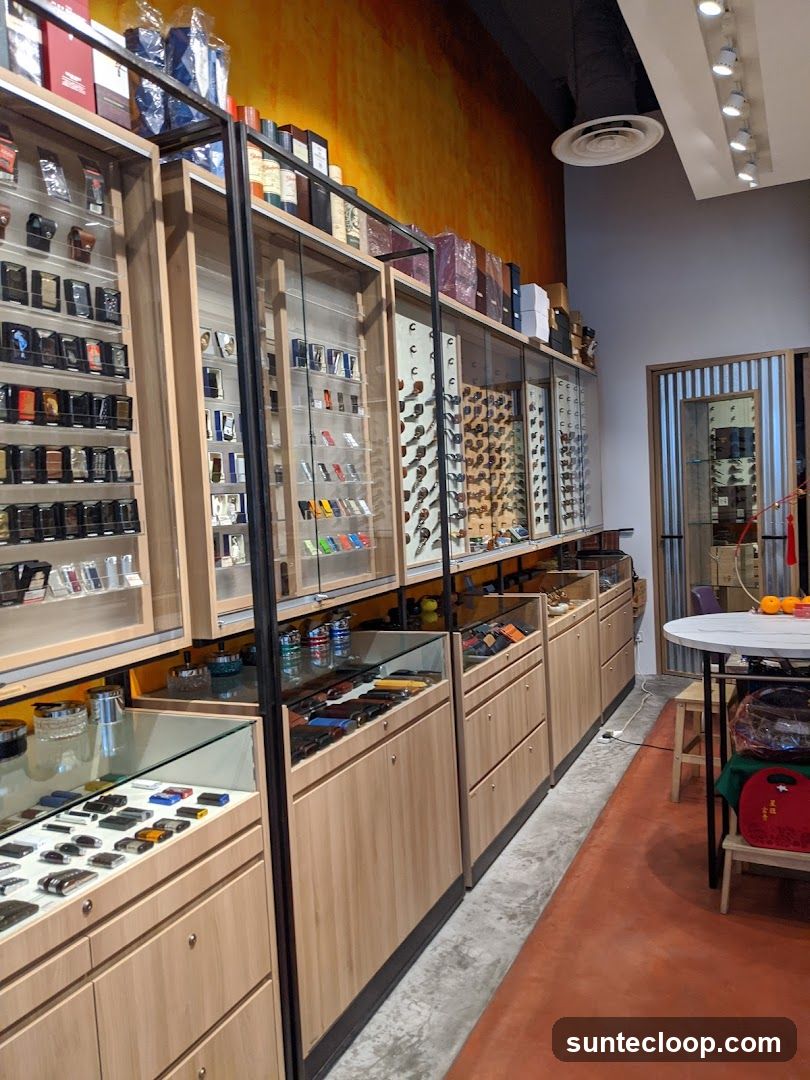 Display of lighters and accessories