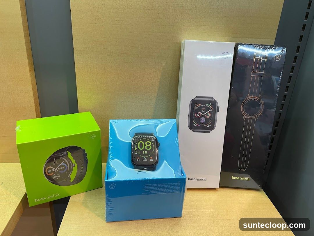 Smartwatches in packaging