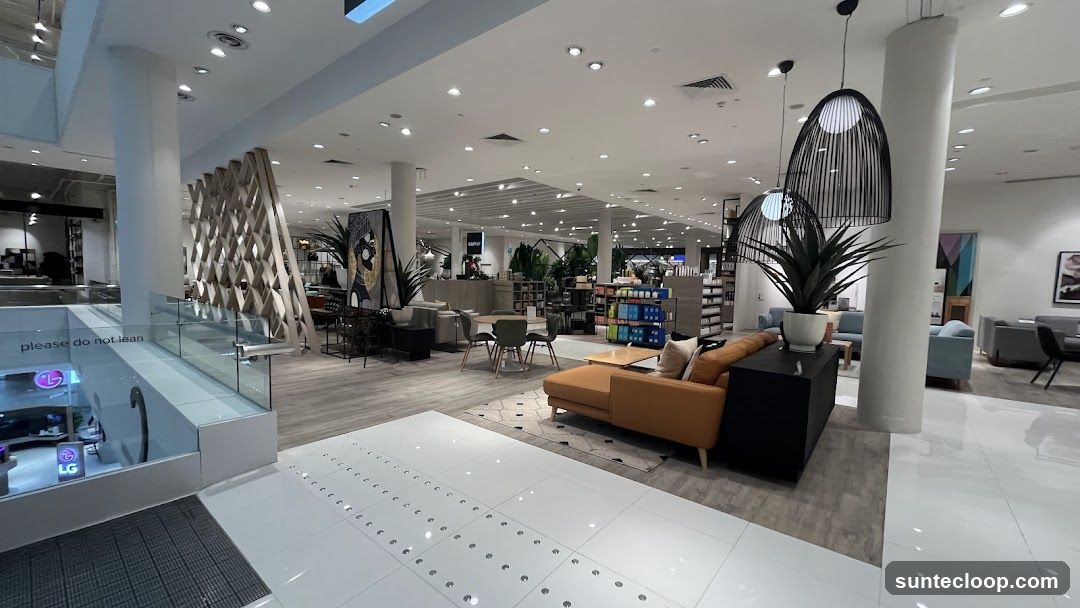 Interior of a modern furniture store