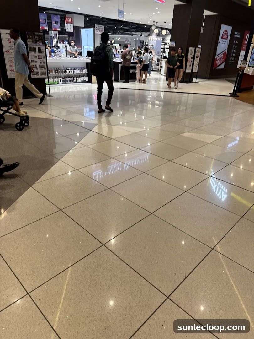 Electronics store interior