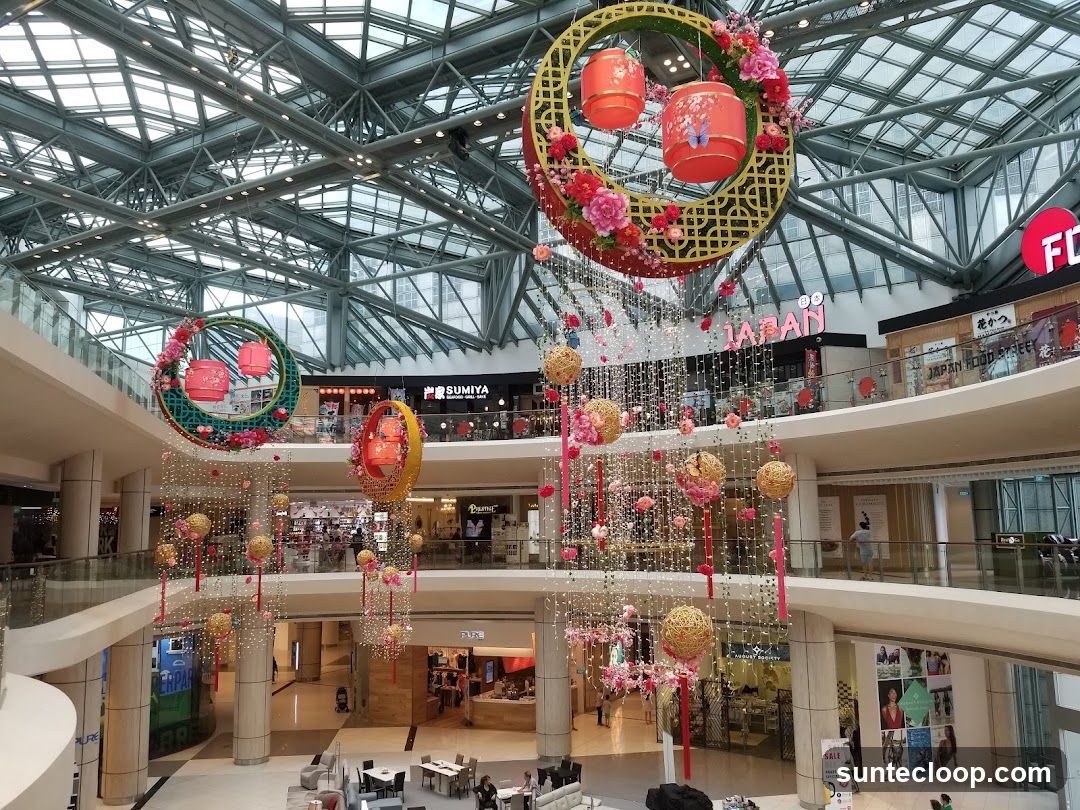Mall Interior with Festive Decorations